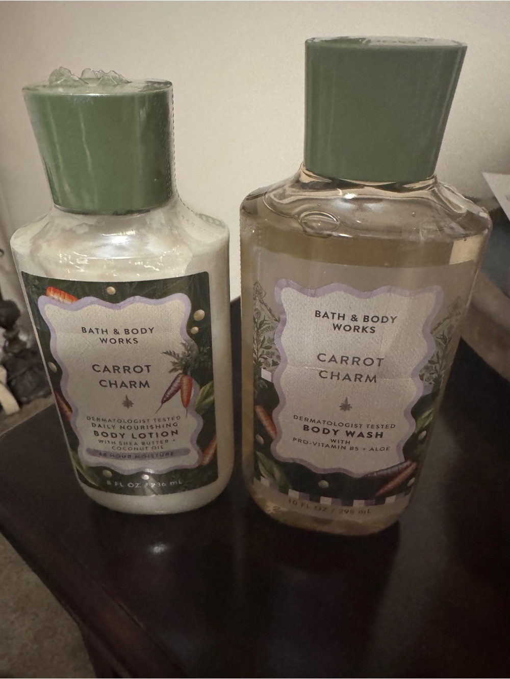 Bath & Body Works Carrot Charm 10oz Body Wash & 8oz Lotion